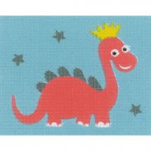 Kit de canevas pour enfant - Vervaco - Dinosaure