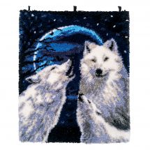 Kit de tapis point noué - Vervaco - Hurlement de loups