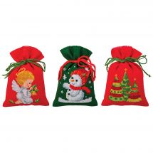 Kit de sachet senteur à broder - Vervaco - 3 sachets - Noël