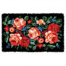 Kit de tapis point noué - Vervaco - Roses