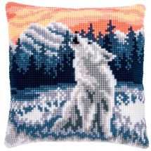 Kit de coussin gros trous - Vervaco - Loup en hiver