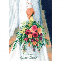 Kit broderie point de croix - Vervaco - Bouquet de la mariée