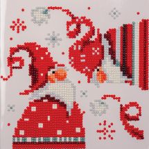 Carte broderie Diamant - Vervaco - Gnomes