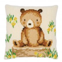 Kit de coussin gros trous - Vervaco - Animaux de la forêt - L'ourson