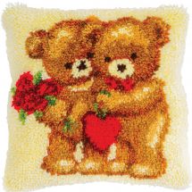 Kit de coussin point noué - Vervaco - Love bears