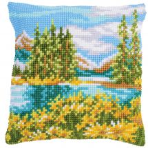 Kit de coussin gros trous - Vervaco - Paysage avec lac