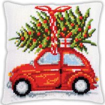 Kit de coussin gros trous - Vervaco - Voiture de Noël