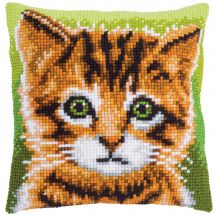 Kit de coussin gros trous - Vervaco - Chaton