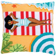 Kit de coussin canevas - Vervaco - Plage