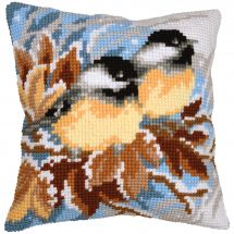 Kit de coussin gros trous - Vervaco - Mésanges en hiver