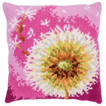 Kit de coussin gros trous - Vervaco - Fleur de peluche