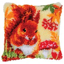 Kit de coussin point noué - Vervaco - Ecureuil en automne
