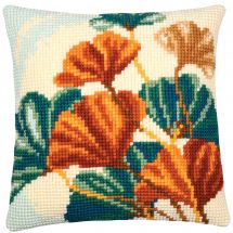 Kit de coussin gros trous - Vervaco - Feuilles de ginkgo