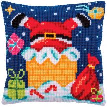 Kit de coussin gros trous - Vervaco - Cheminée et Père Noël