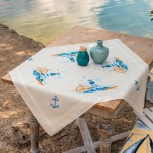 Kit de nappe à broder - Vervaco - Marine