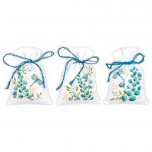 Kit de sachet senteur à broder - Vervaco - 3 sachets - Eucalyptus