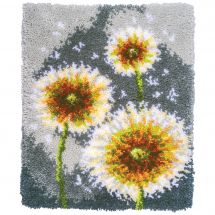 Kit de tapis point noué - Vervaco - Fleur de peluche