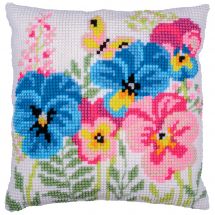 Kit de coussin gros trous - Vervaco - Violettes