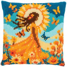 Kit de coussin gros trous - Vervaco - Fille du soleil