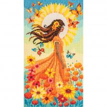 Kit broderie point de croix - Vervaco - Fille du soleil