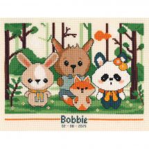 Kit broderie point de croix - Vervaco - Panda et ses amis