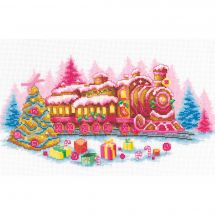 Kit broderie point de croix - Vervaco - Locomotive pain d'épices