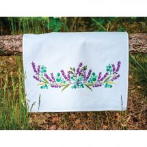Kit de serviette de cuisine à broder - Vervaco - Lavande