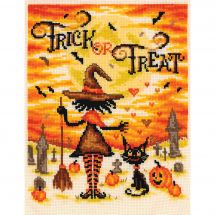Kit broderie point de croix - Vervaco - Trick or treat