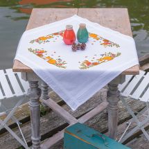 Kit de nappe à broder - Vervaco - Animaux d'automne
