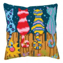 Kit de coussin gros trous - Vervaco -  Chats sur la clôture