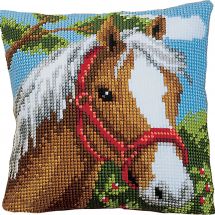 Kit Canevas complet Un amour de cheval 15 x 15 Enfant gros trous