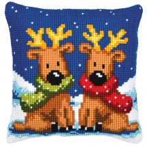 Kit de coussin gros trous - Vervaco - Joyeux rennes