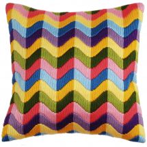 Kit de coussin point lancé - Vervaco - Vagues colorées