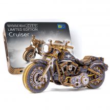 Puzzle Mécanique 3D Bois - Wooden City - Moto Cruiser