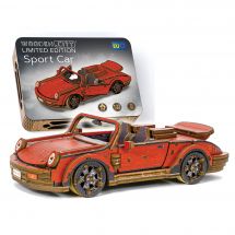 Puzzle Mécanique 3D Bois - Wooden City - Voiture de sport