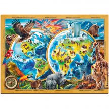 Puzzle Bois - Wooden City - Vie sauvage de la planète -1010 pièces