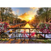 Puzzle Bois - Wooden City - Vélos d'Amsterdam - 1010 pièces