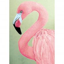 Kit de broderie Diamant - Wizardi - Flamant rose