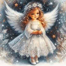 Kit de broderie Diamant - Wizardi - Petit ange