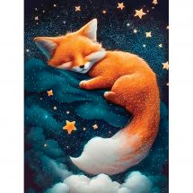 Kit de broderie Diamant - Wizardi - Fox dreams