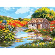 Kit de peinture par numéro - Wizardi - Rivière picturale