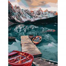Kit de peinture par numéro - Wizardi - Lac paisible