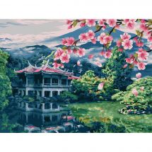 Kit de peinture par numéro - Wizardi - Paysage d'Orient