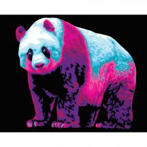 Kit de peinture par numéro - Wizardi - Panda néon