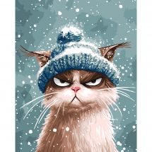 Kit de peinture par numéro - Wizardi - L'hiver est là