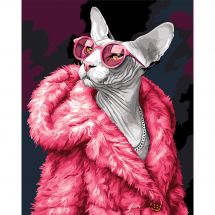 Kit de peinture par numéro - Wizardi - Sphinx glamour