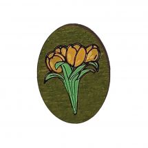 Support aiguilles - Wizardi - Aimant à aiguilles - Tulipes jaunes