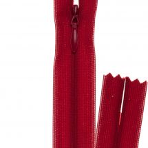 Fermeture non séparable - invisible - Prym - Fermeture Eclair Rouge sang - 22 cm