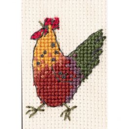 Lfynior Kit Broderie Point De Croix Poule 11CT Broderie à La Main 40cmX50cm DIY Kit De Couture à La Main Compté Pré Imprimé Broderie Enfant Débutant Débutant Adulte