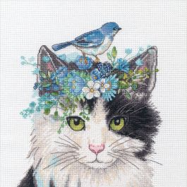 Kit De Broderie Au Point De Croix, Motif D'animaux De Rêve De Chat, Awesocrafts Facile à Broder, Fournitures Cadeaux De Noël, Estampillés Ou Comptés (chat, Compté
